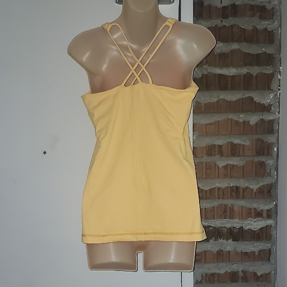 Lululemon athletica Free To Be Luxstreme Yellow Tank Top Size Dot 10